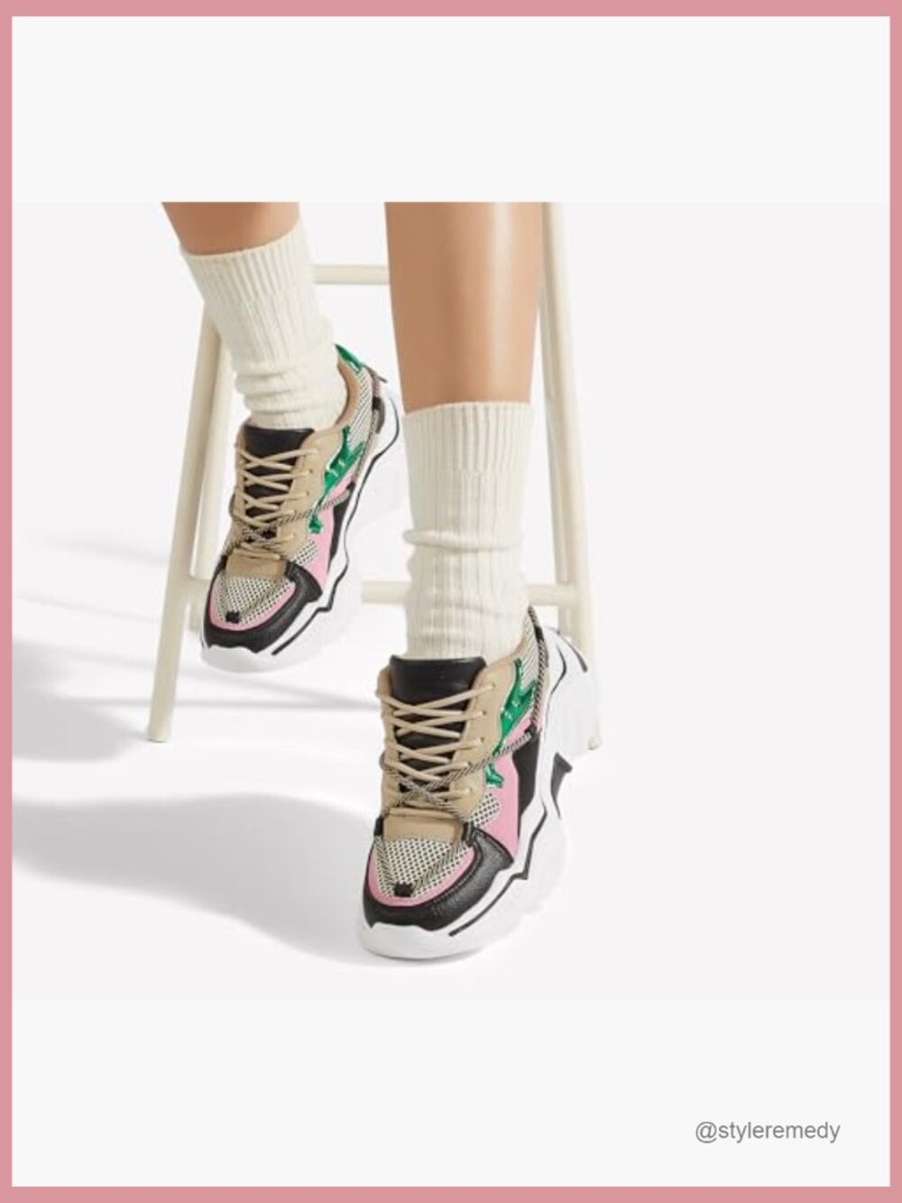 Platform Fashion Sneakers Chunky Dad Walking Shoes Lightweight Retro Sneakers - Picture 7 of 7